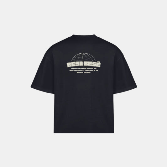 "BESA BESË" TEE - DARK GREY